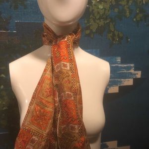 Vintage silk hand sewn scarf